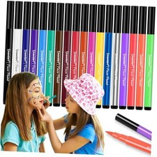 Water-Resistant Anti Smudge Face  Body Paint Markers, Sweatproof 18 Colors