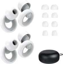 Ear Plugs for Sleeping Noise Cancelling 2 Sets, 1 Count (Pack of 1), White 
