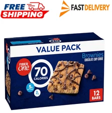 Fiber One 70 Calorie Brownies, Chocolate Chip Cookie Snack Bars, 2g Sugar, Value