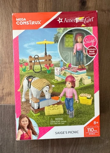 American Girl Mega Construx Building Set Saige's Picnic with Horse NEW DYN77