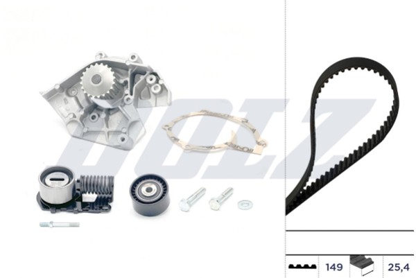Wasserpumpe + Zahnriemensatz Dolz KD009 FüR 8B Peugeot Ulysse Evasion Zeta 221-image