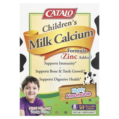 Children's Milk Calcium Formula, Zinc, 50 Chewable Tablets
