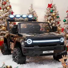 24V 2-Seater Ride on Toys for Big Kids Electric Car w/Remote Control LED Lights