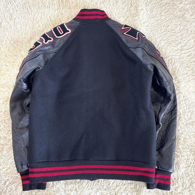 Schott Stadium Jumper Sleeve Leather Full Deco 90s Blouson
