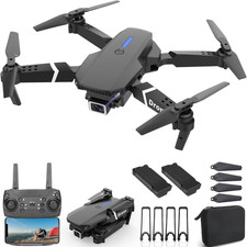 Drone 1080P Camera FPV Foldable 2 Batteries Carrying Case