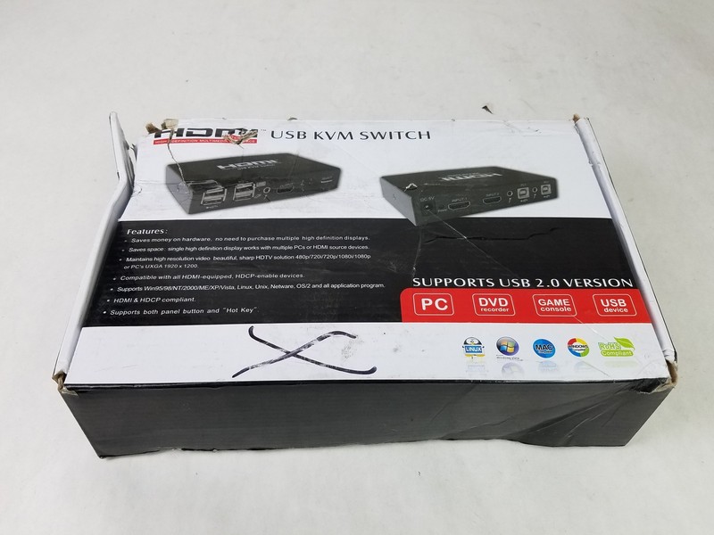 RF-Link HUK-1020 2-Port HDMI USB KVM Switch with Cables