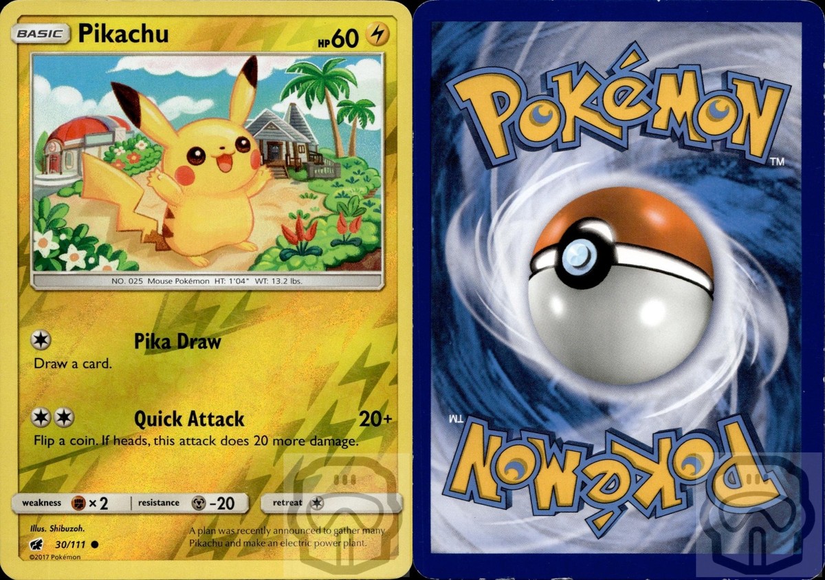 ピカチュウ 30/111 Pikachu 30/111 C Crimson Invasion Pokemon Reverse Holo LP | eBay