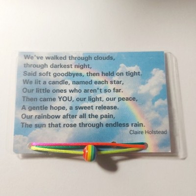 Kordelarmband - Regenbogen Baby - NACH MEHRFACHEN VERLUSTEN - Regenbogenfarbene Perlen