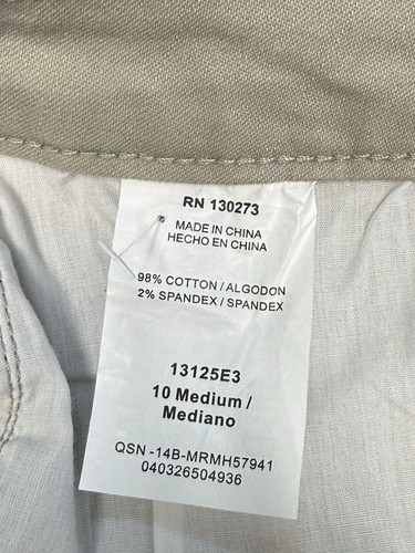 Riders by Lee Women's Size 10Medium Slender Stretch Tan Capri Khaki Pants NEW - Picture 4 of 6