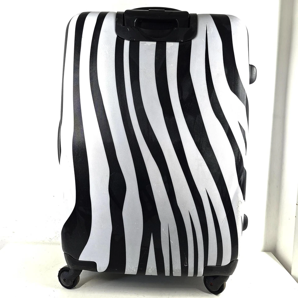Heys TekLite 31" Zebra Stripe Hard Shell Luggage Expandable Black/White - Image 3 of 4