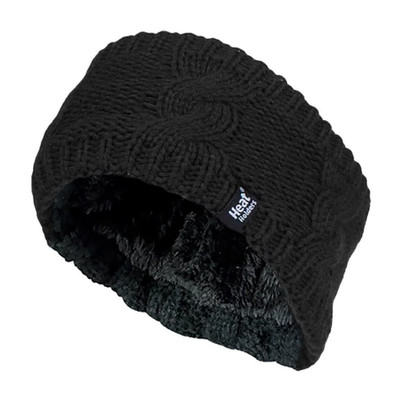 Heat Holders Womens Thick Fleece Lined Knit Thermal Winter Empty Skull Headband