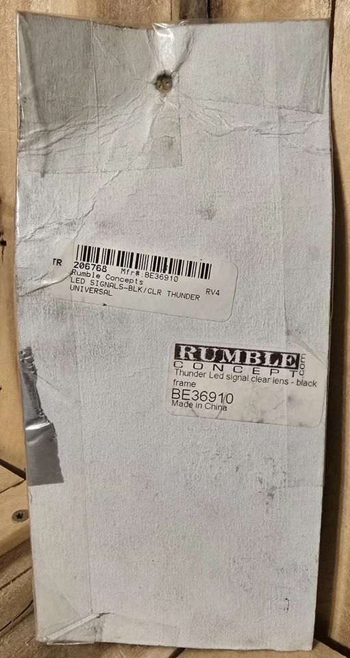 RUMBLE CONCEPTS Thunder LED Turn Signals Clear Lens Blk Frame BE36910 Motorcycle - Image 2 of 3
