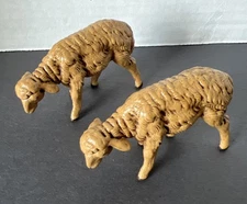 2 Sheep Fontanini Nativity Set Figures Vintage