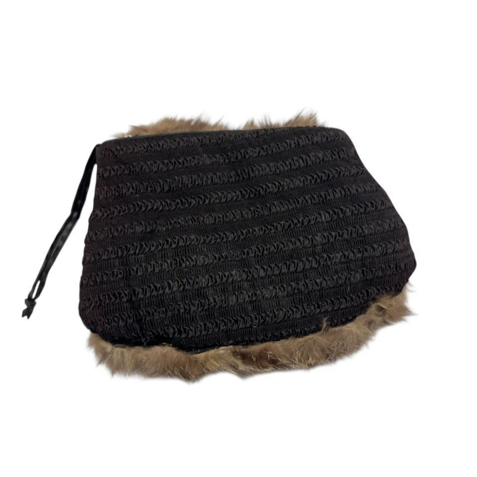 1940's-1950's Vintage Double Brown Silver Fox Hand Muff Bag Fur - Image 4 of 4