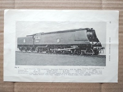 4-6-2 Lokomotive Handelsmarine Baureihe 35028 - Vintage Print - 1957