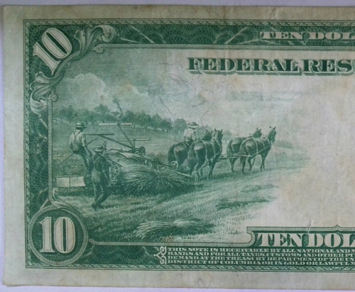 1914 $10 FRN FEDERAL RESERVE NOTE Rare Atlanta Georgia Fr-924 EF tiny pin holes - Picture 5 of 8