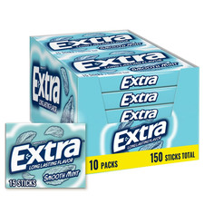 Gum Smooth Mint Sugarfree Gum Bulk, Individually Wrapped, Perfect for Fresh Brea