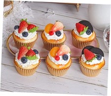 6PCSrtificial Cake Fake Simulation Realistic Cupcake Bread Dessert for A