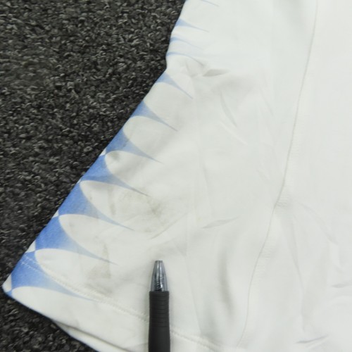 Nike Dri-FIT Canotta Donna Media Bianca Blu Racerback Maglia Tennis Atletica - Foto 3 di 10