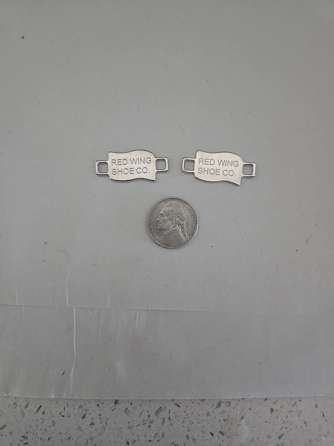 RED WING SHOES AMERICAN FLAG BOOT LACE SHOE LOCK CHARMS USA 🇺🇸 ONE PAIR 