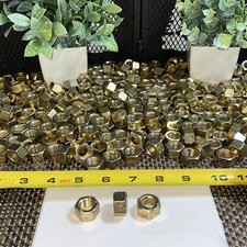 1000 QTY! BULK LOT- 1/2"-13 Grade 8 Finished Hex Nuts Zinc Yellow Coarse Thread