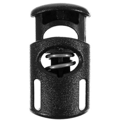 1/4'' Cord Lock Toggle Stopper Black Ellipse Slider for Paracord Bungee
