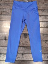 Nike One Tight Fit Mid Rise Black Crop Workout Leggings Women s M New