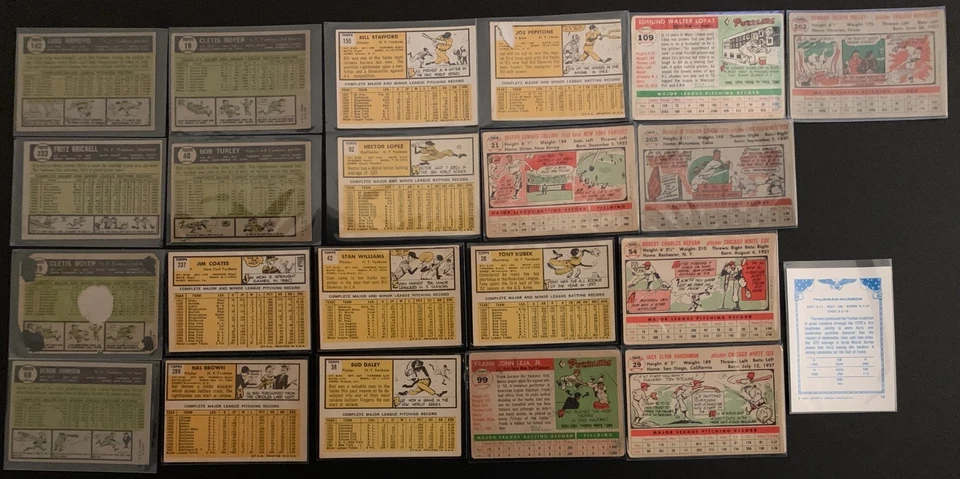 Topps-Varios-NUEVA YORK YANKEES (22 CARTAS) Kubek-Pepitone-Boyer-VINTAGE MLB Foto 2 de 2