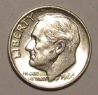 1964 P ROOSEVELT DIME , 90% Silver Uncirculated