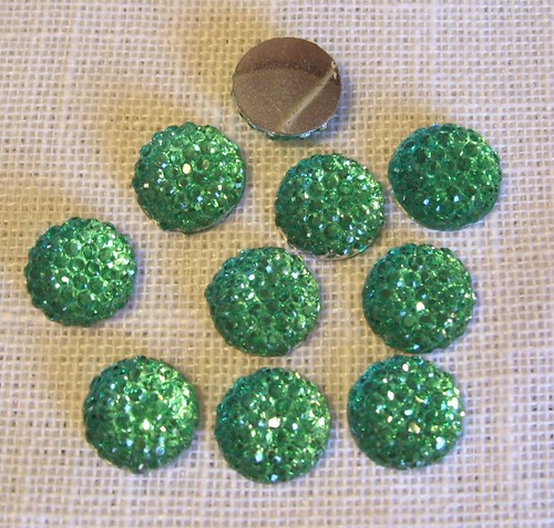 LOT 12 STRASS CRISTAL CABOCHON ROND FAUX DIAMANT 8 mm Embellissent scrapbooking - Picture 8 of 14