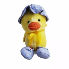 Good Stuff Duck Plush 12" Yellow Blue Hat Easter Spring Soft Toy Used