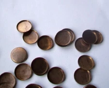 60 pcs. Round- Small Raw Brass Setting Shape - 10mm - flatback