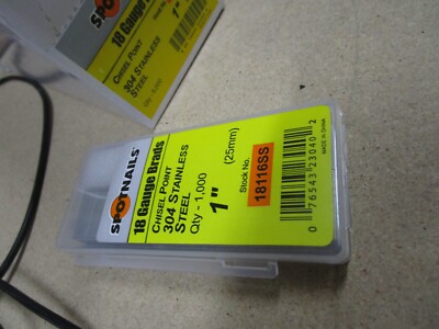 SpotNails 18116SS-8M 1-Inch 304SS 18 Ga Brads AX Type 8M QTY 3000