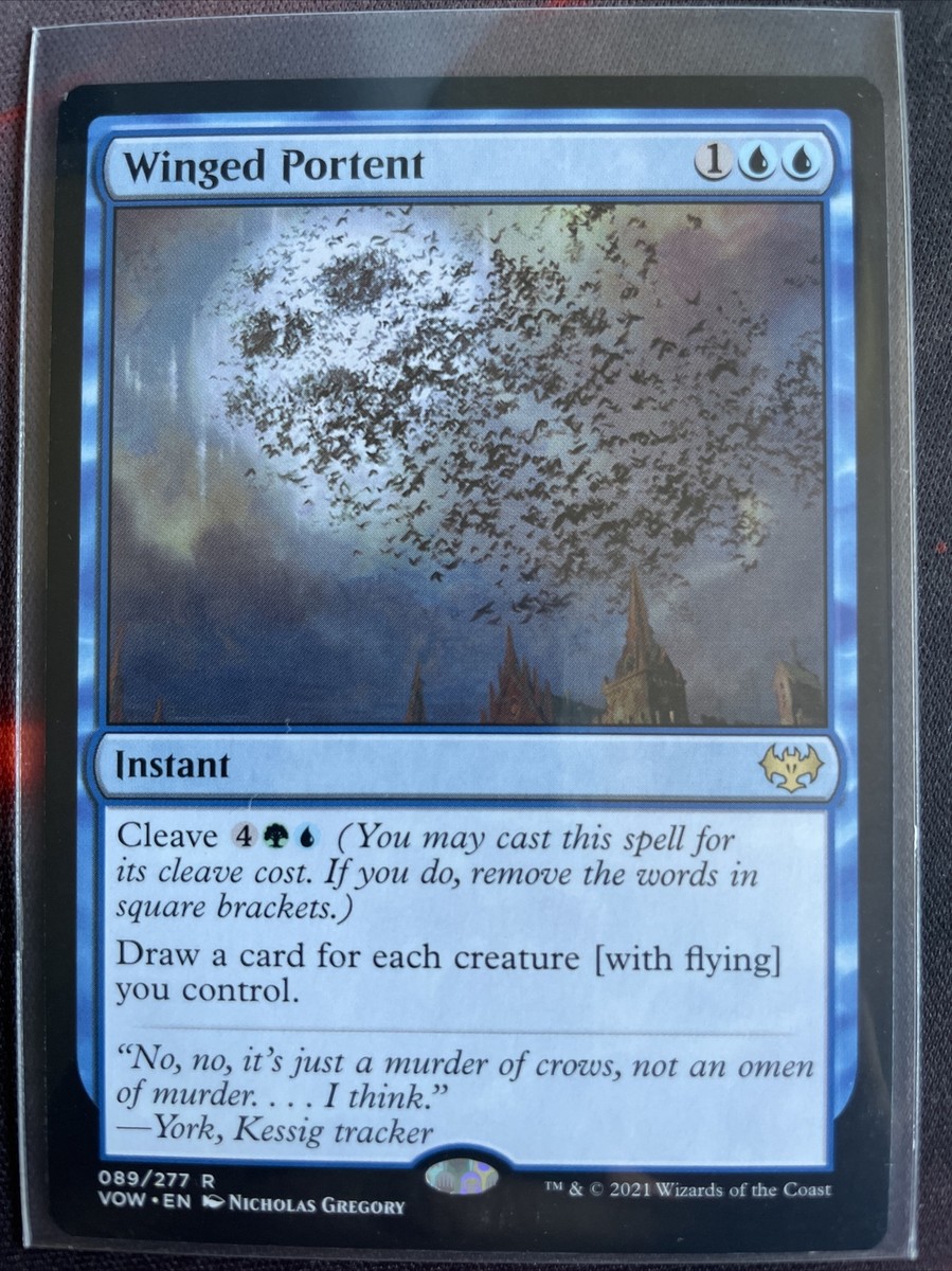 mtg crimson vow expensive cards MTG Winged Portent Innistrad: Crimson Vow 089/277 Regular Rare