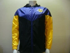 UNK NBA Los Angeles Lakers Men Zippered Hoodie Windbreaker Jacket Medium