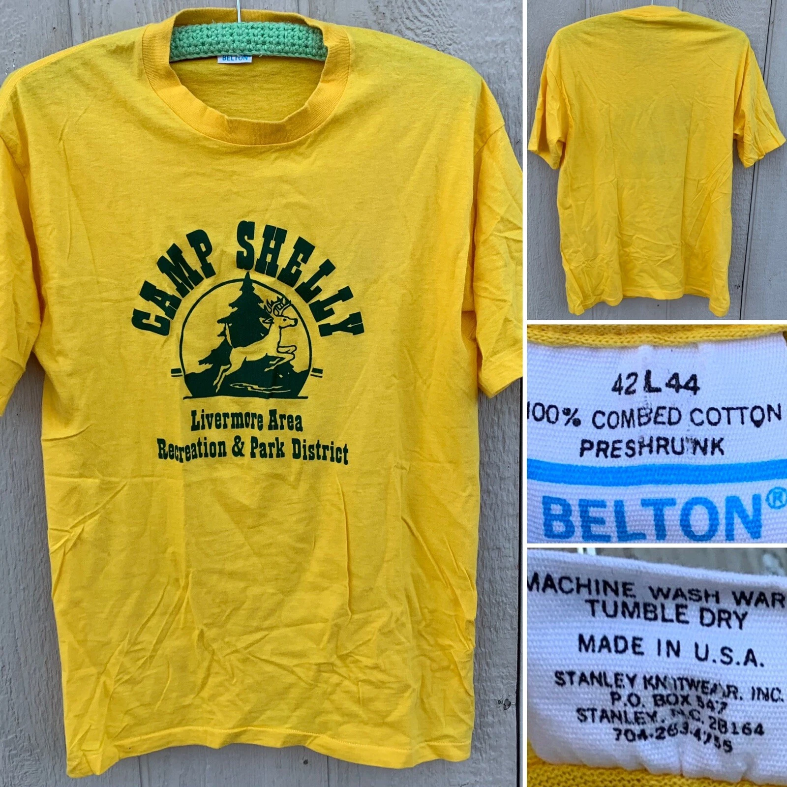vintage Camp Shelly Livermore Area Recreation & Park District t shirt 1980s L