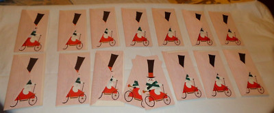 VINTAGE 15 HALLMARK SLIM JIMS SNOWMAN CAR CHRISTMAS CARDS  13 ENVELOPES UNUSED