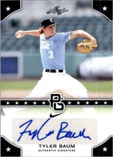 TYLER BAUM Oakland A's 2015 Leaf *PERFECT GAME*  Baseball Certified AUTOGRAPH RC