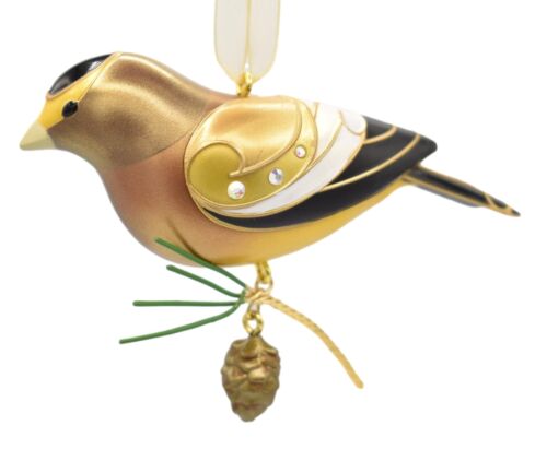Znak rozpoznawczy Ozdoba świąteczna 2021 Piękno ptaków Wieczorny dziob groszowy - Zdjęcie 1 z 2