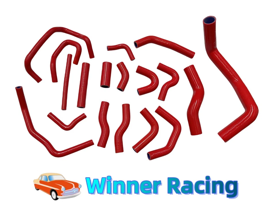 Manguera de silicona Fit Nissan Silvia/180SX/200SX S13/S14 SR20DET RHD 1989-1996 ROJA Foto 2 de 4