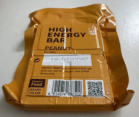High Energy Bar Protein Days Military Grade Compressed Biscuit 3 Packs Peanut
