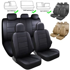 For Chevrolet PU Leather Car Seat Covers 5 Seats Front Rear Full Set Cushion Pad