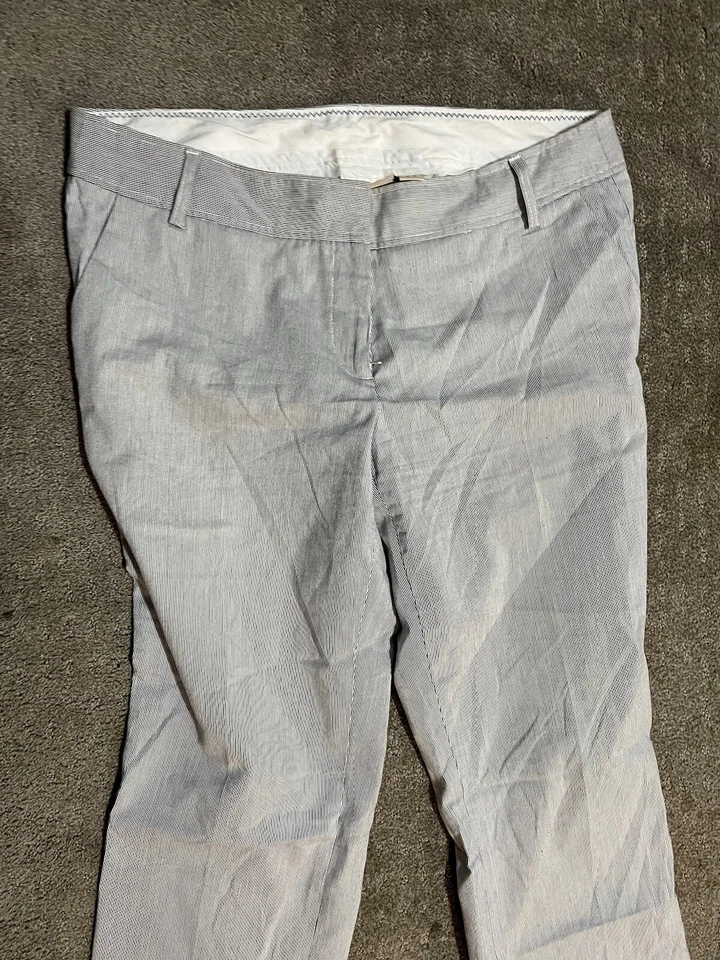 Calça feminina Kenar listrada azul e branca tamanho 12 - Imagem 2 de 4