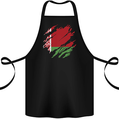 Zerrissene Weißrussland Flagge Weißrussischer Tag Fußball Baumwolle Schürze 100% Bio