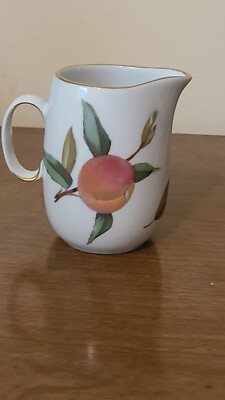 Vtg Royal Worcester Eversham England Bone China Porcelain Fruit Theme Creamer