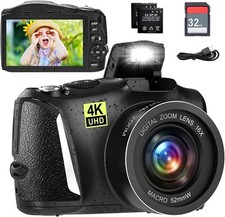 Digital Camera Full HD 4K Video Camera 48MP Compact Camera 16x Digital Zoom