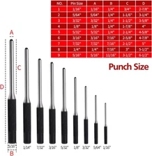 Roll Pin Punch Set 14pcs Gunsmithing Punch Removing Repair Tools