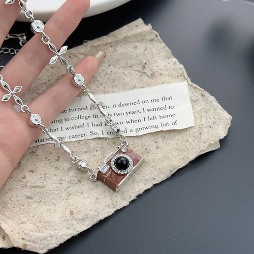 Hip-Hop Sweater Necklace Brown Jewelry Accessories Camera Pendant Necklace - Picture 12 of 15