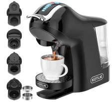 Kotlie Multi Capsule Coffee Machine 19 Bar 5 in 1 Black Edition Model EM-308A