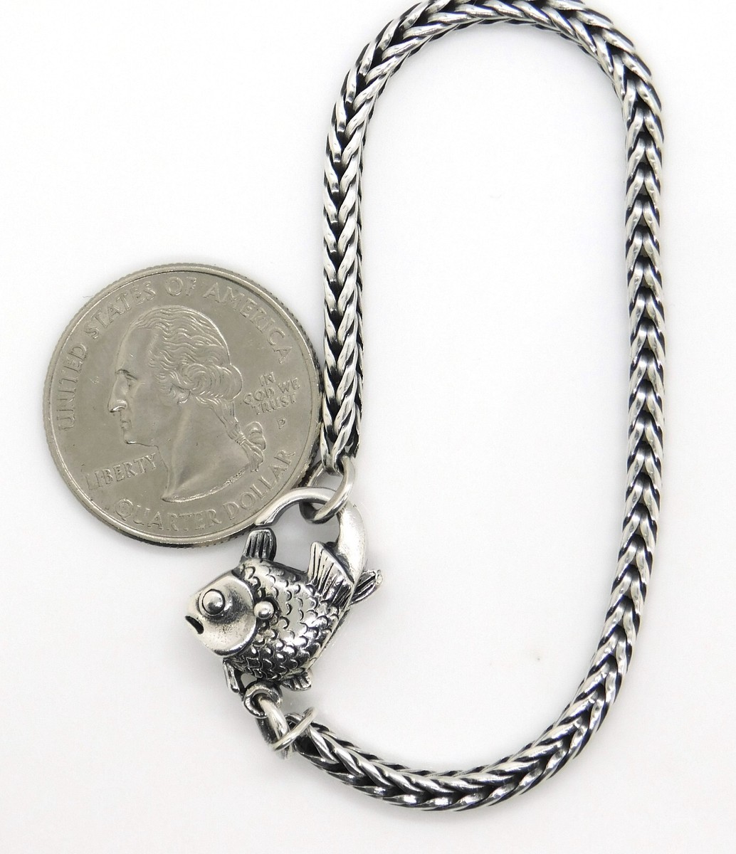 Trollbeads LAA 925 Sterling Silver Big Fish Foxtail Chain